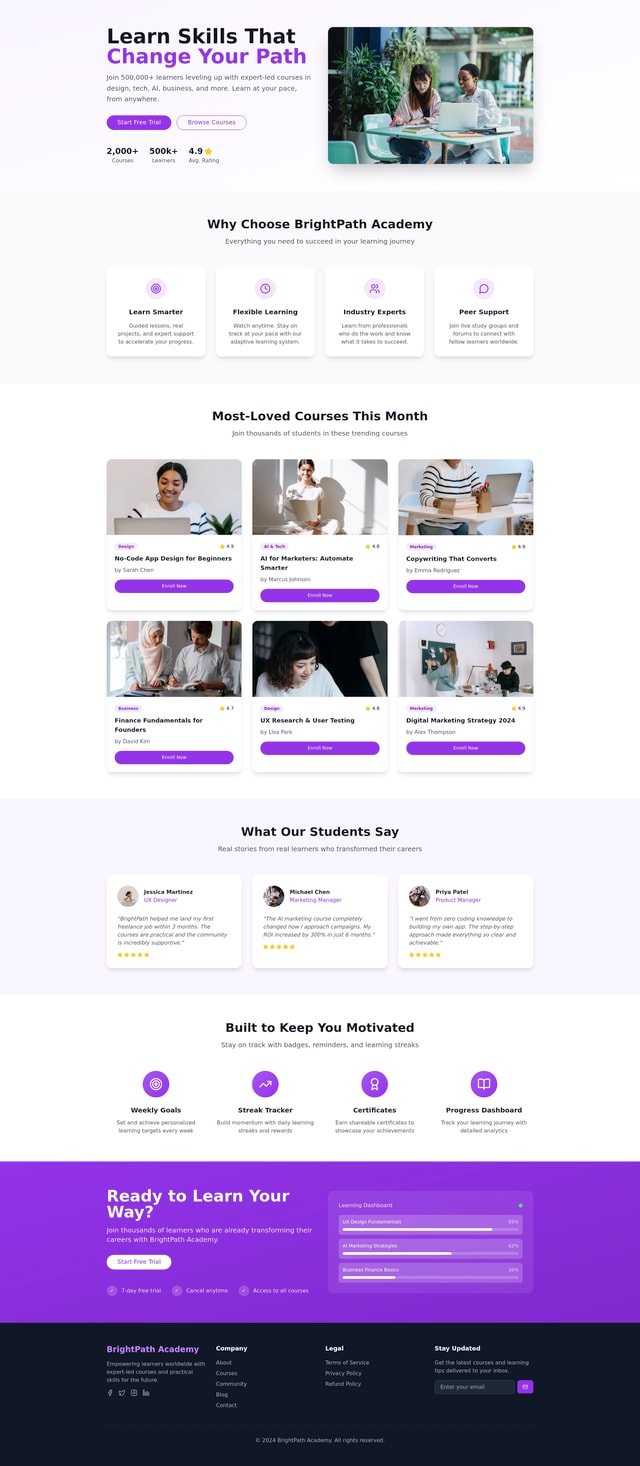 BrightPath Academy Template