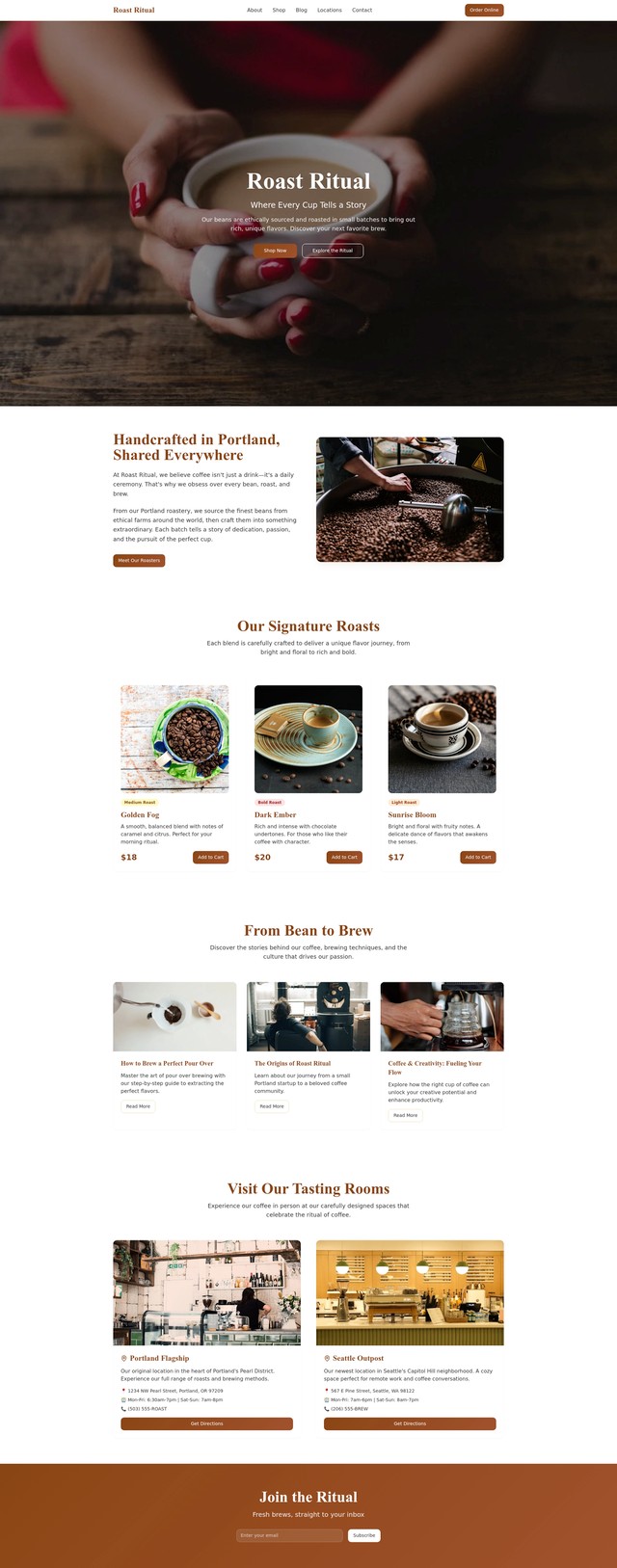 Roast Ritual Coffee Shop