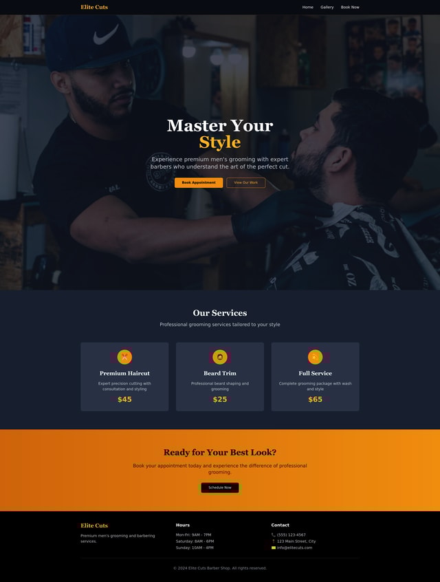 Barber Shop Site