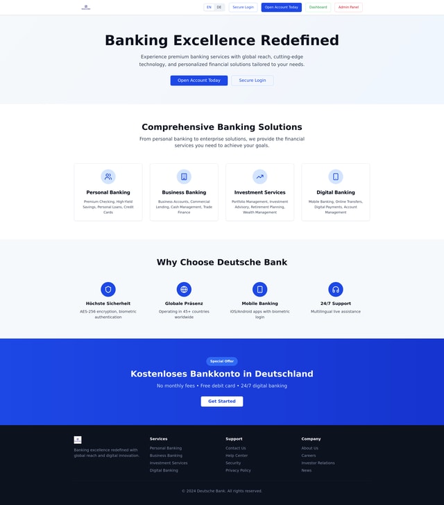 Banking Platform Mock