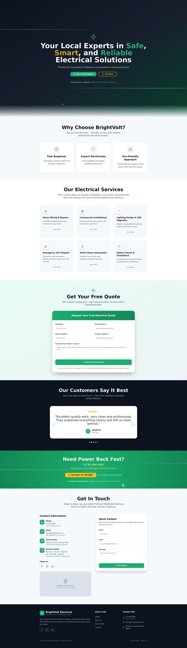 BrightVolt Electrical Website