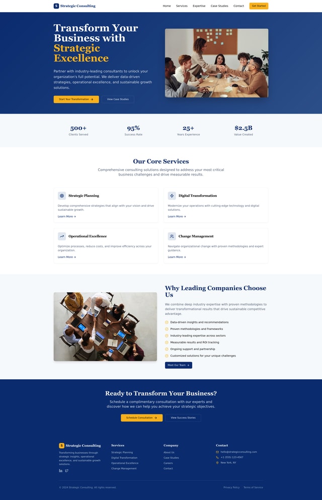 Consulting Website Design