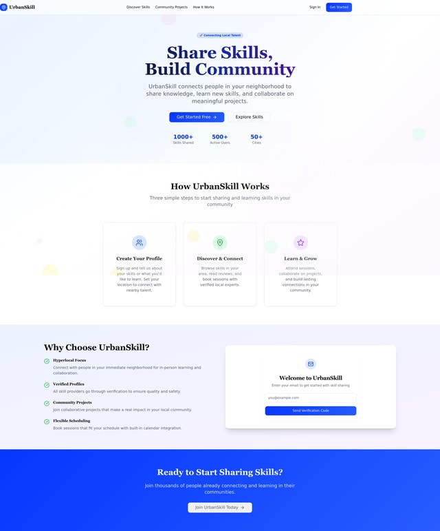 Urban Skill Platform
