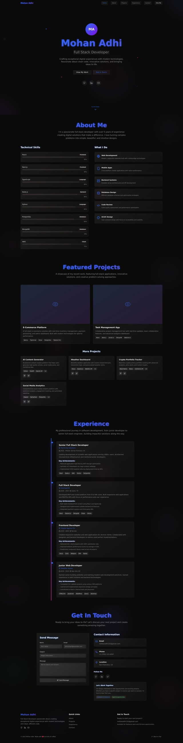 Animated Portfolio