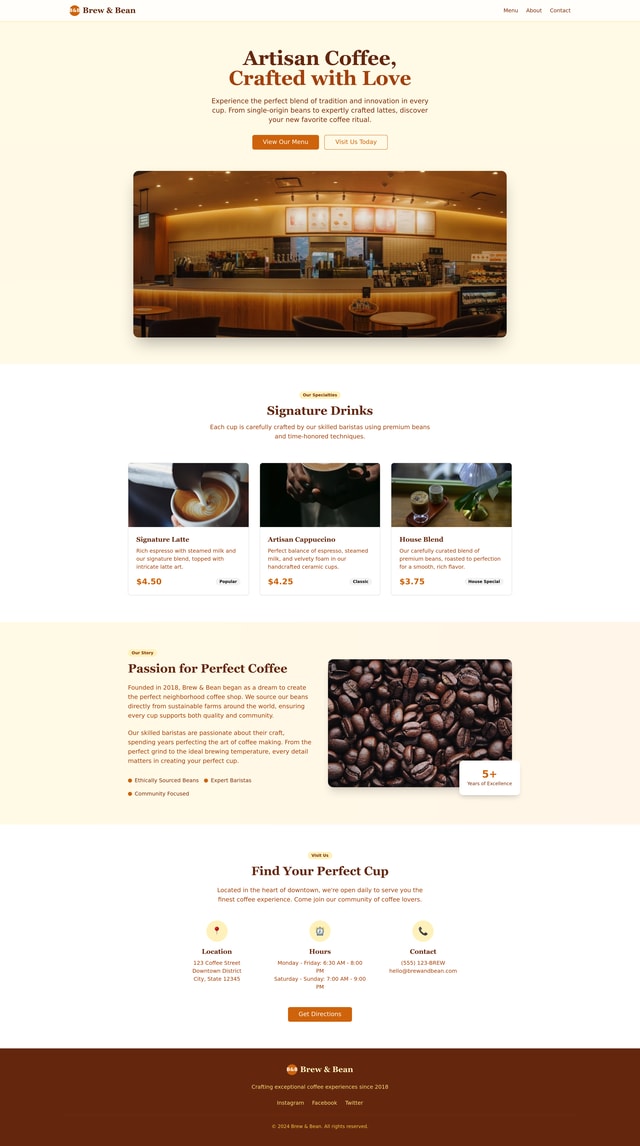 Coffee Shop Site