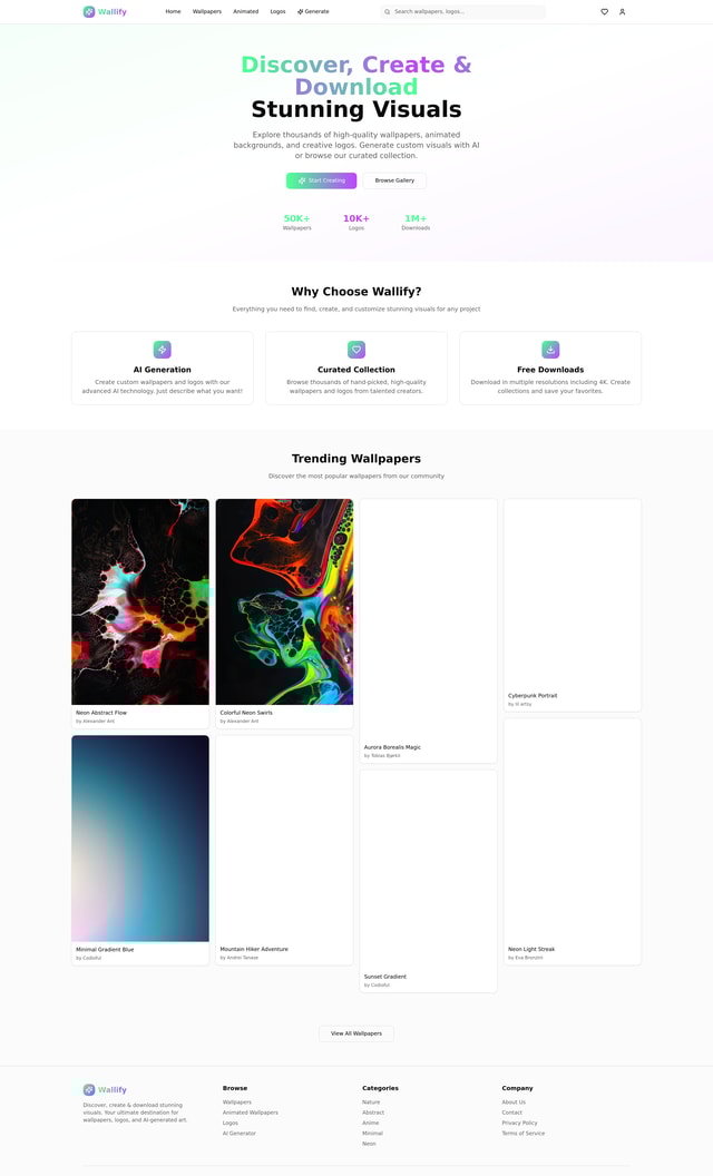 Wallify Website Edits