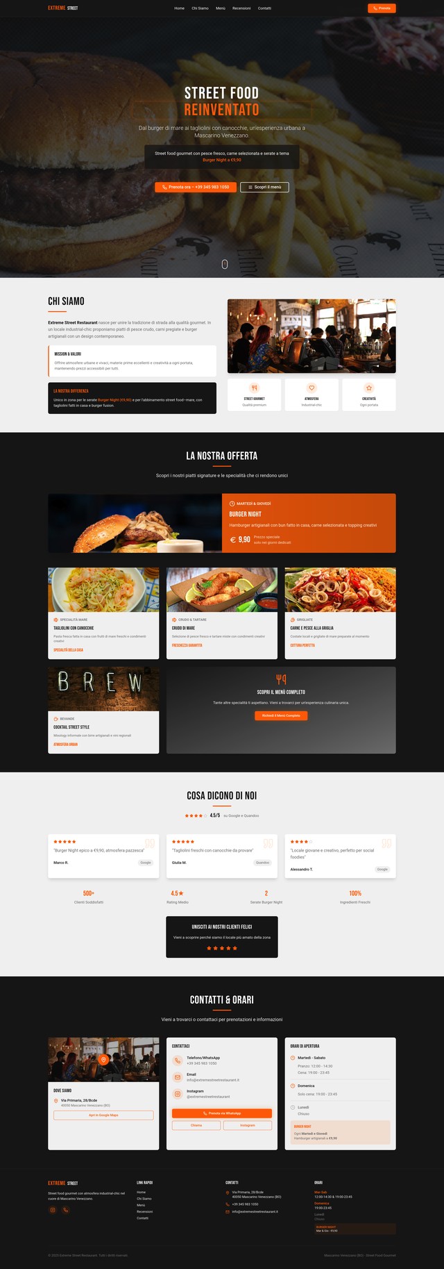 Restaurant Website Brief