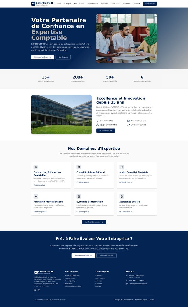 Expertiz Pool Website