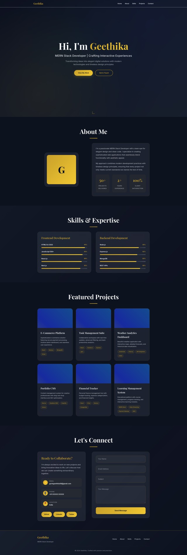 Portfolio Website Design