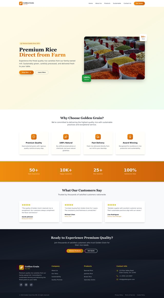 Rice Mill Website
