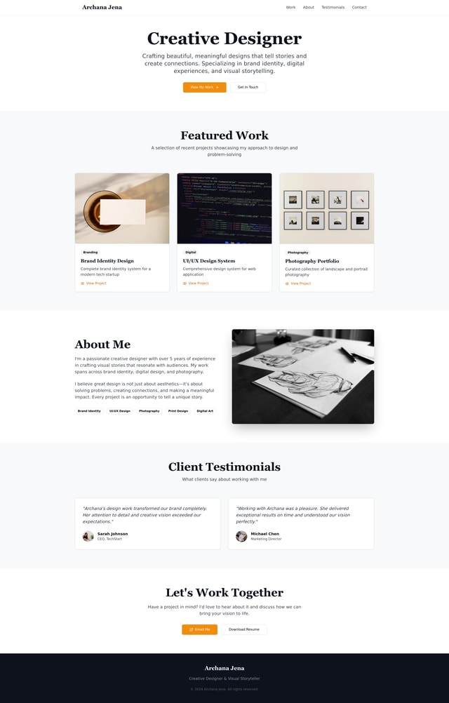 Portfolio Website Ideas