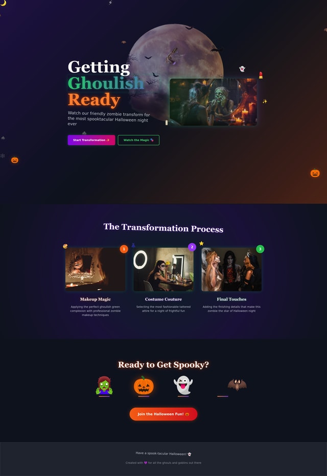Zombie Halloween Page