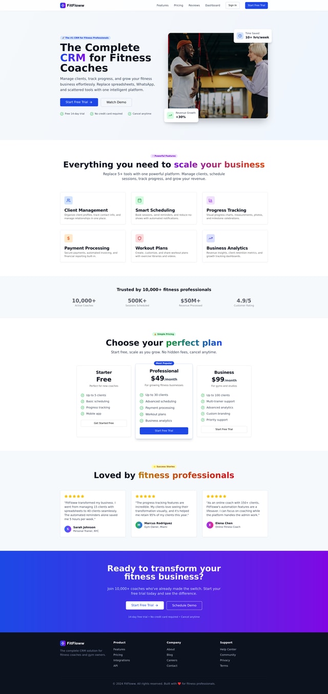 Fitness CRM Solution