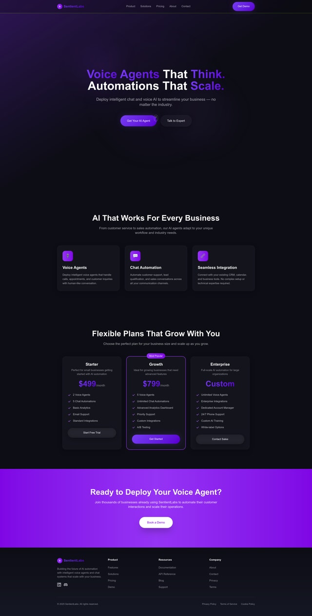SentientLabs Website