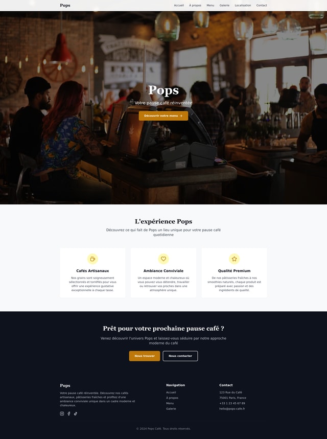 Pops Website Design