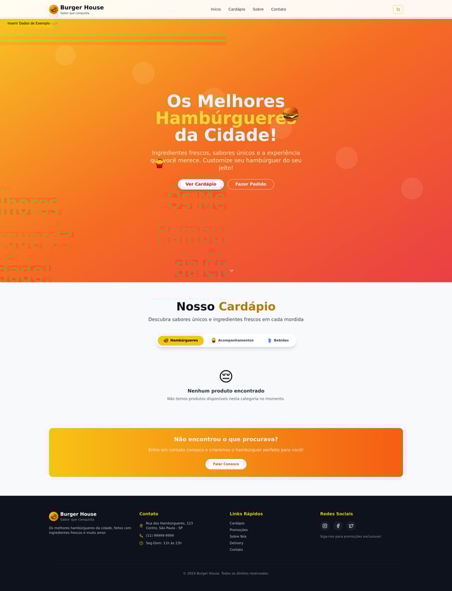 Burger Website Design