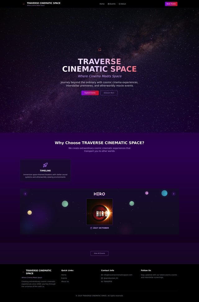 TRAVERSE CINEMATIC SPACE