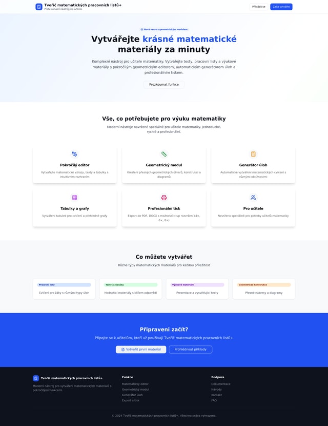 Geometry Worksheet Creator