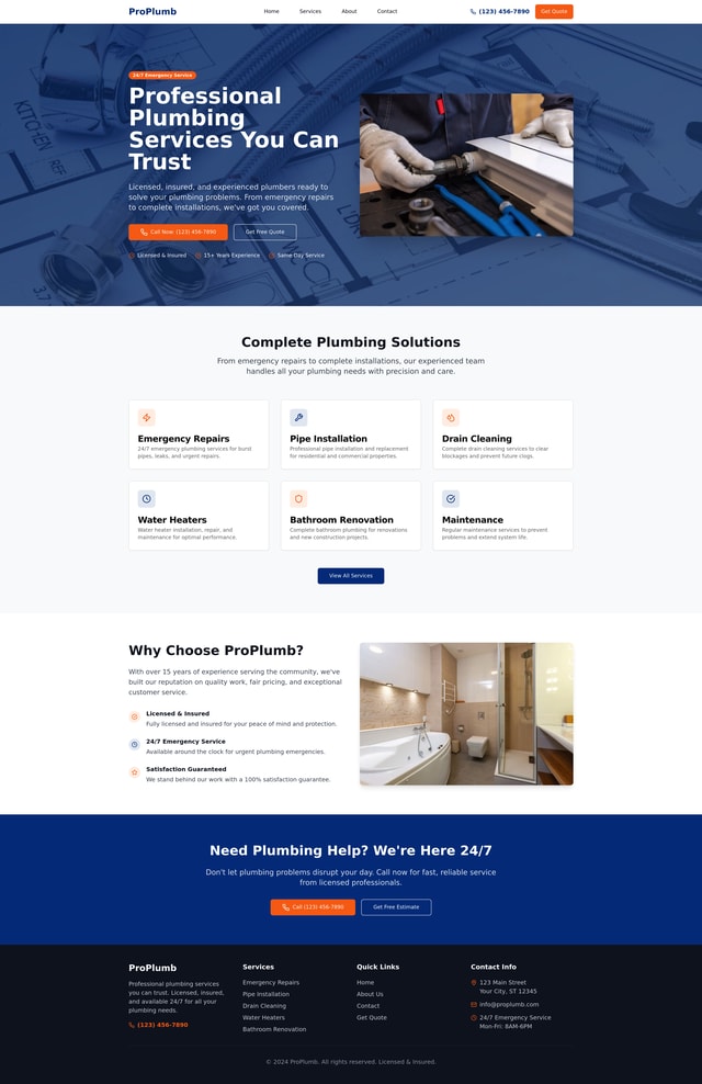 Plumber Portfolio