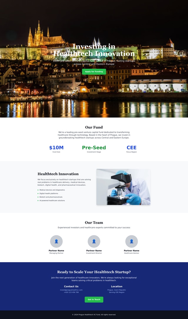 Prague Healthtech VC