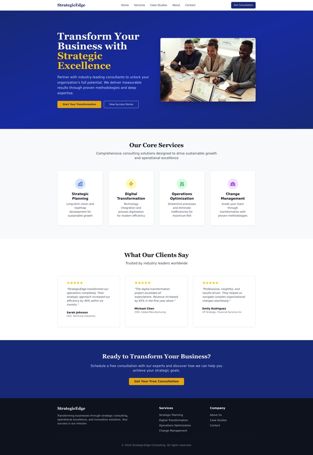 Consulting Website Design