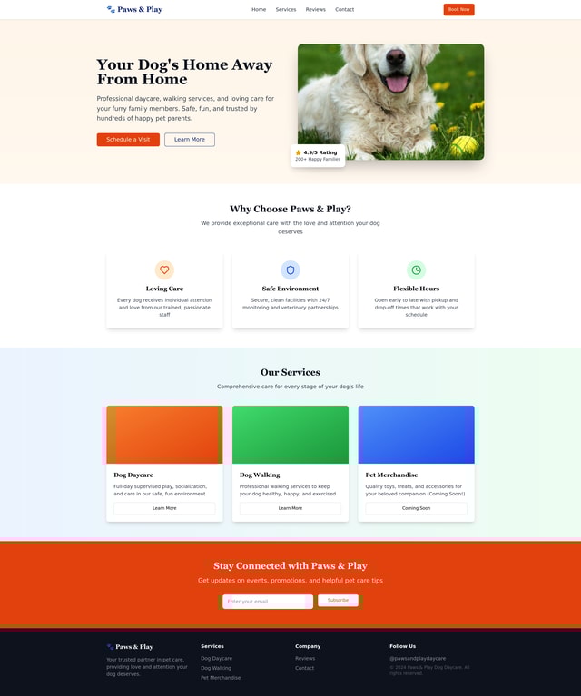 Dog Daycare Website