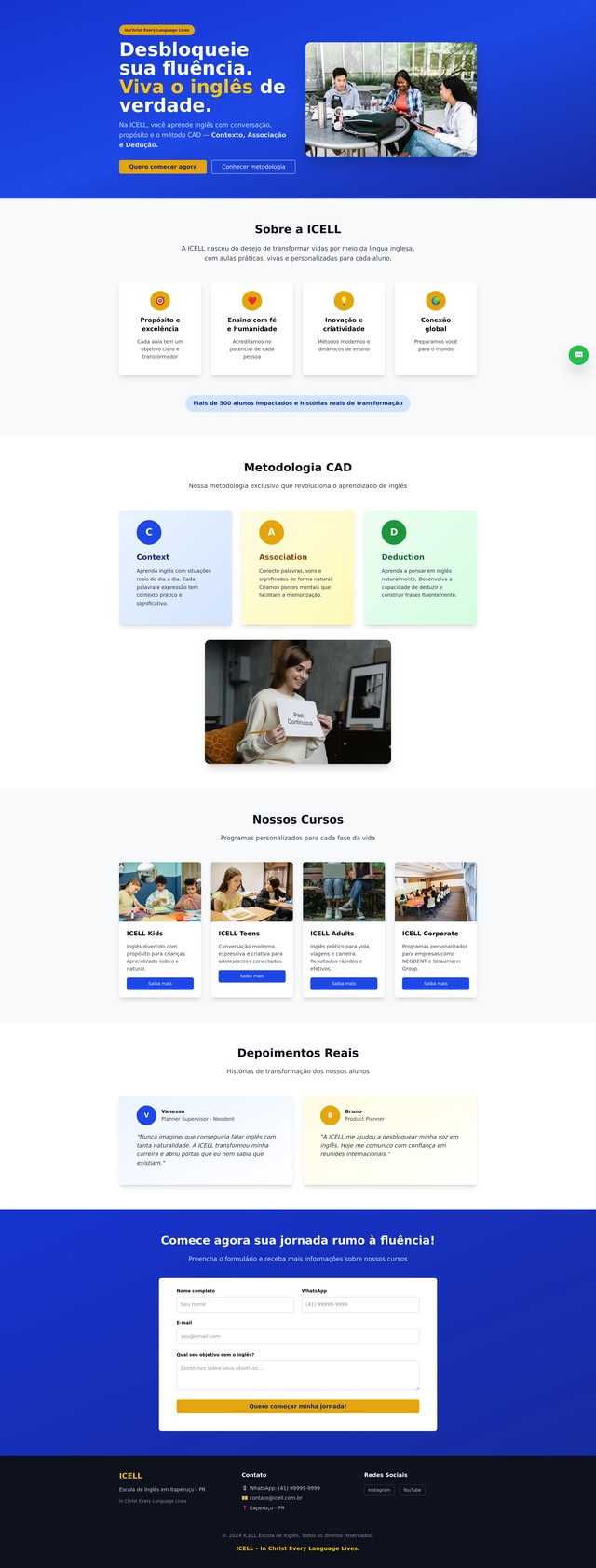 Icell Website Design