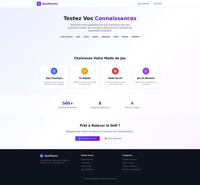 Quiz Game Ideas