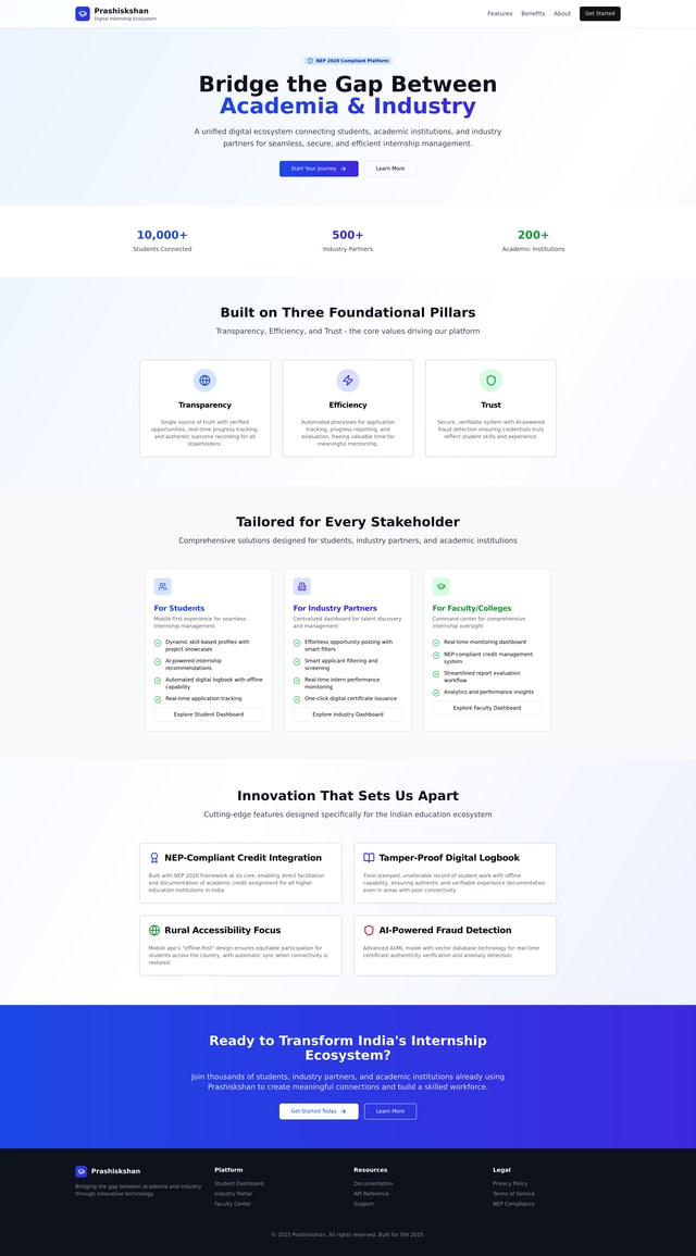 Internship Ecosystem Solution
