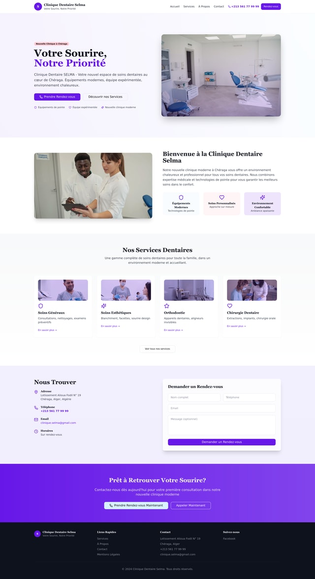 Dental Homepage Design