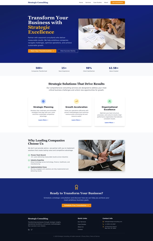 Consulting Website Design