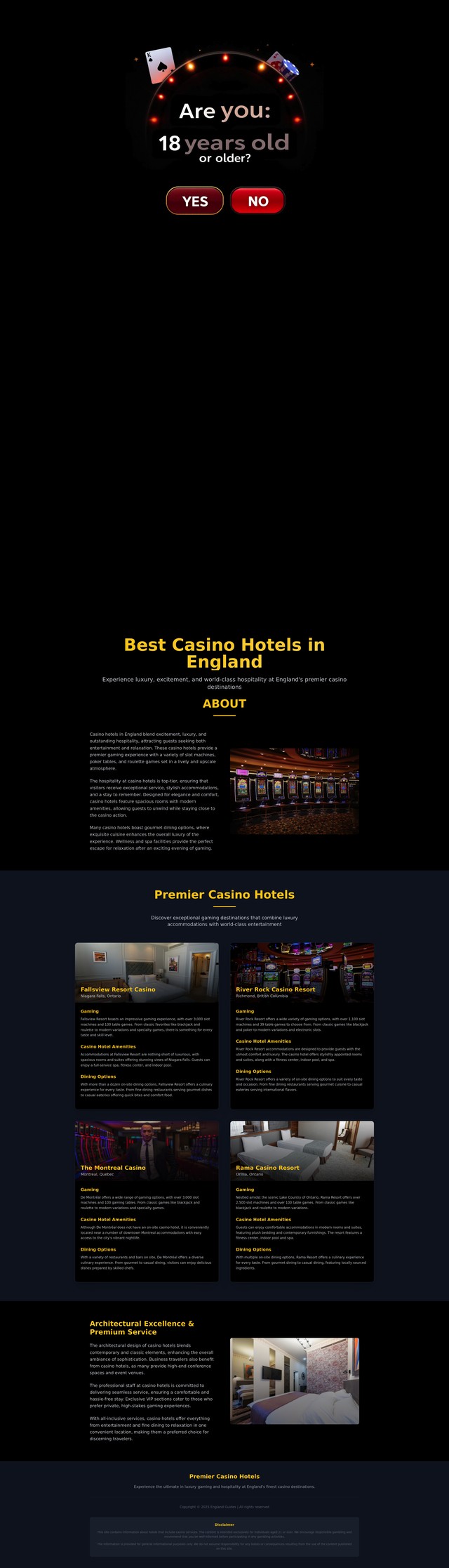 Casino Hotel Page