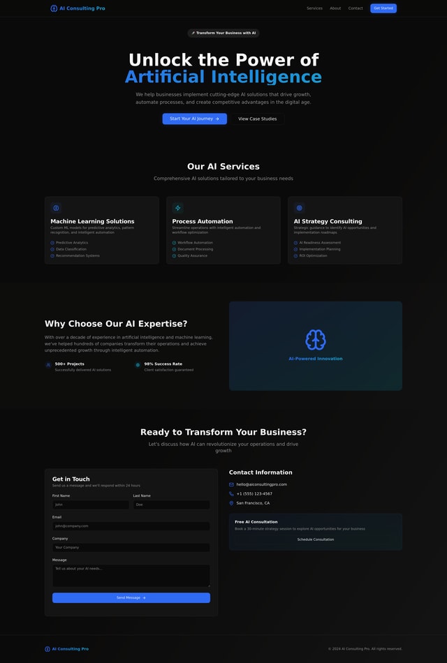 AI Consulting Site
