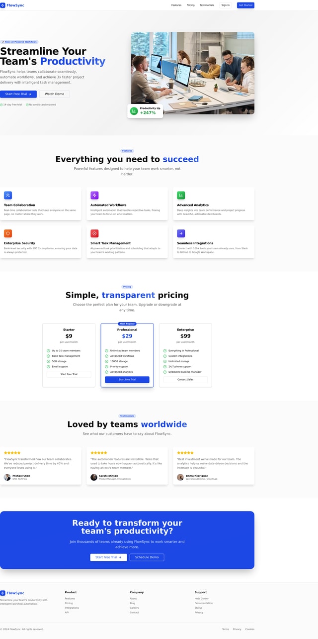 SaaS Landing Page