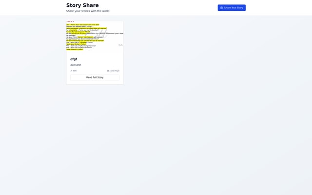 Story Sharing App