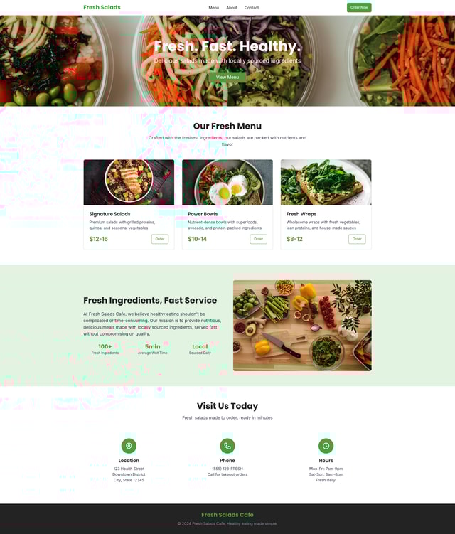 Garlic Menu Site