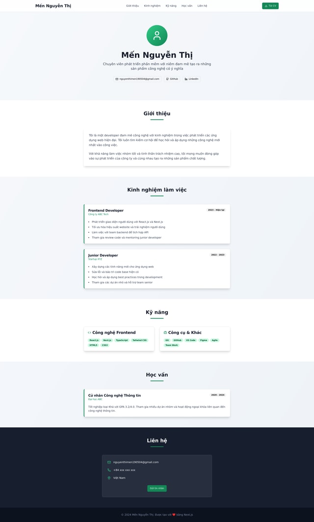 Modern CV