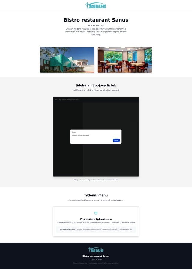 Restaurant Microsite