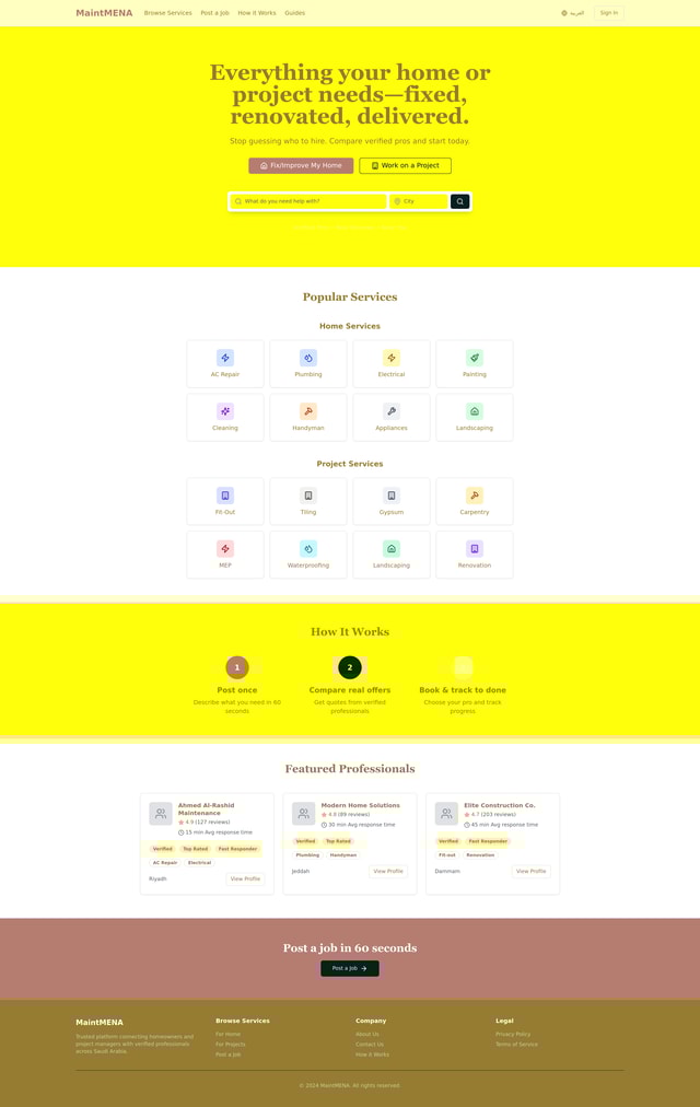 MaintMENA Project Brief