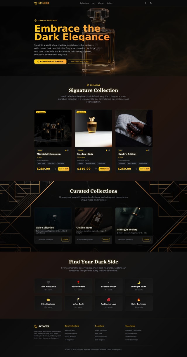 Fragrance Website Design