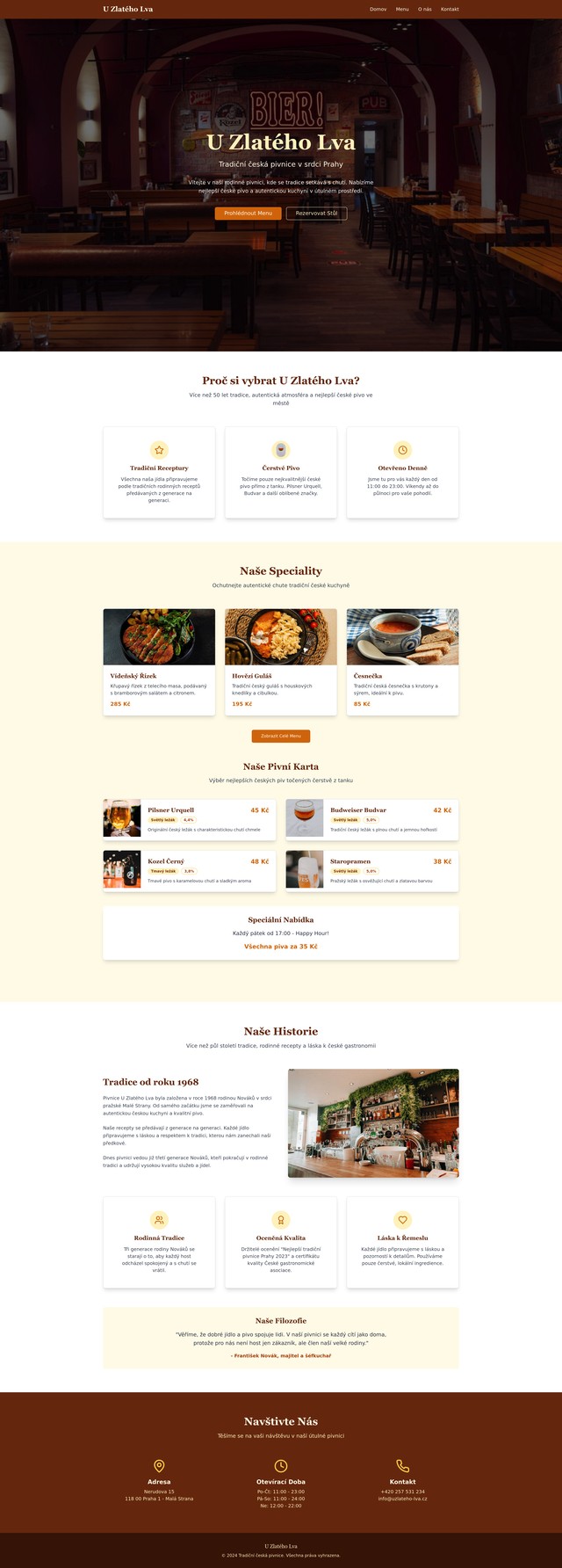 Czech Pub Website