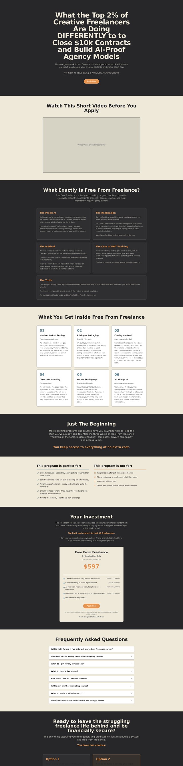 Freelance Agency Launch