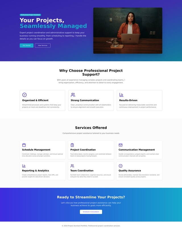 Project Assistant Portfolio