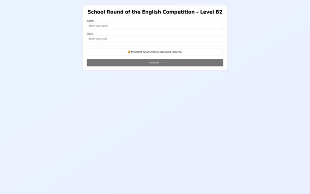 English Competition B2
