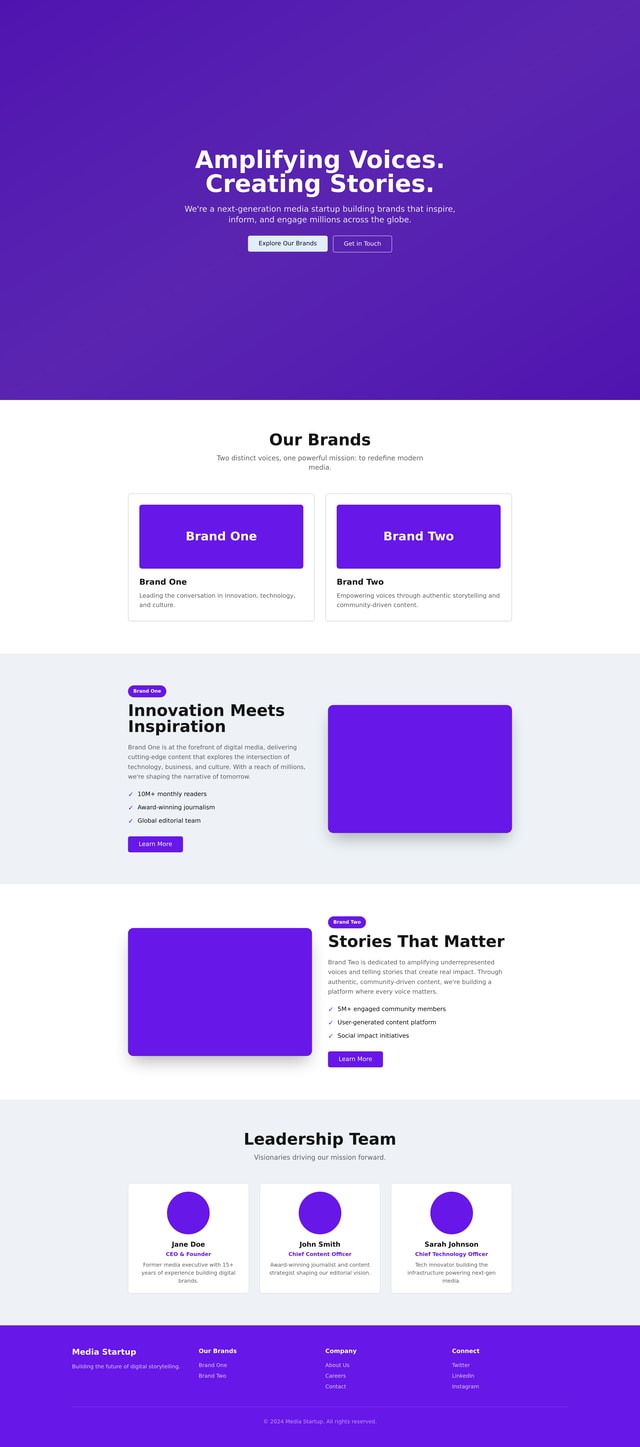 Landing Page Structure