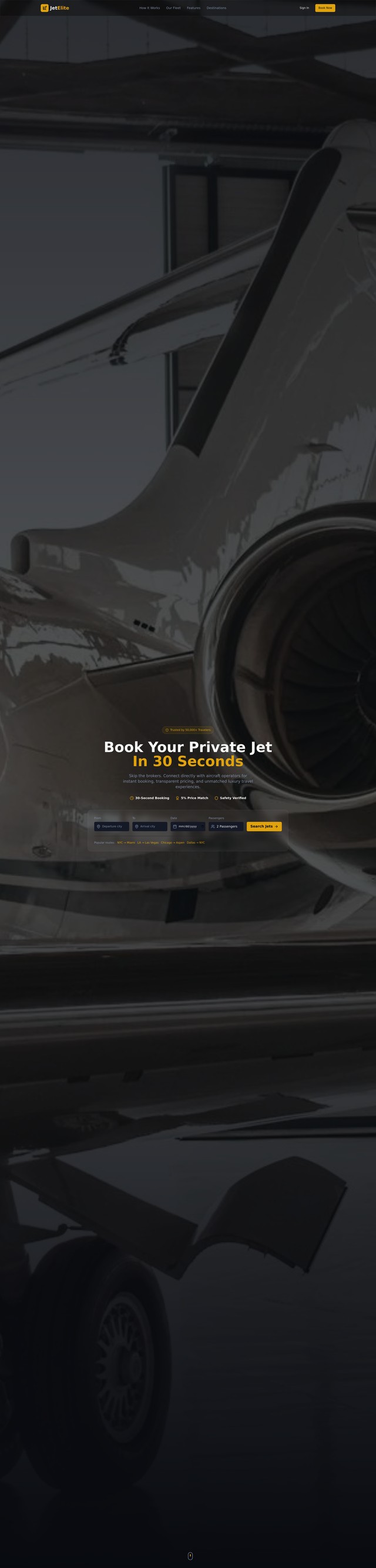 Tapjets Website Clone