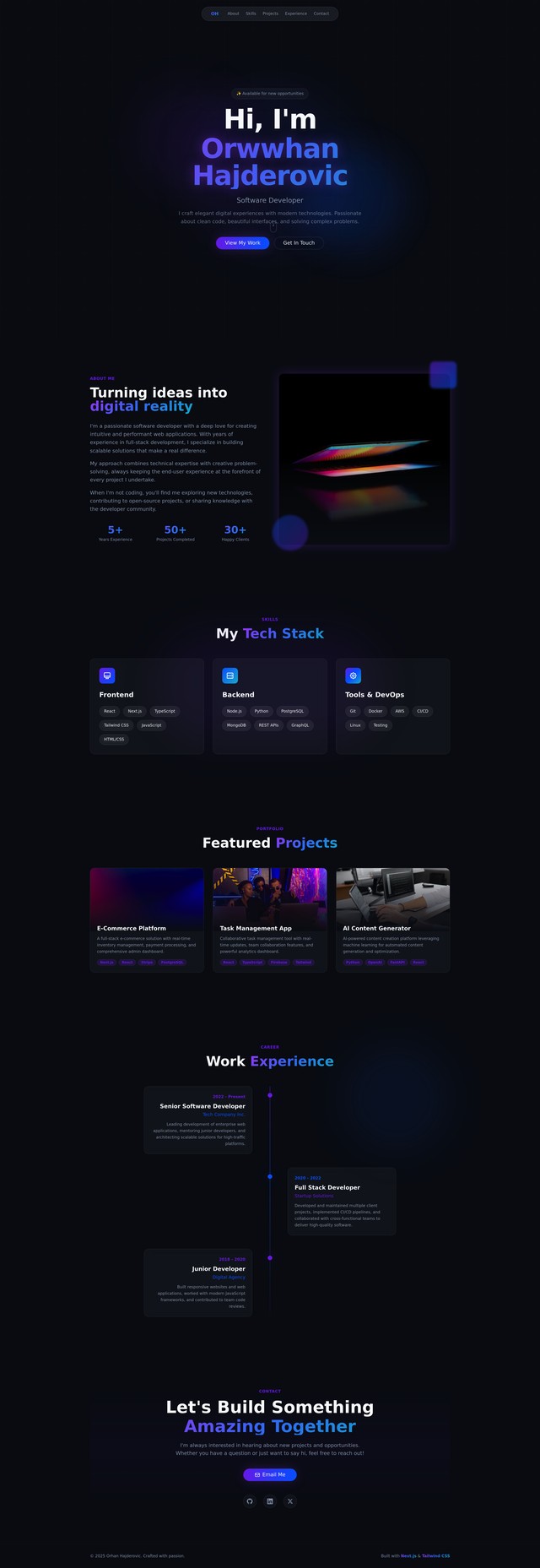 Portfolio Website Build