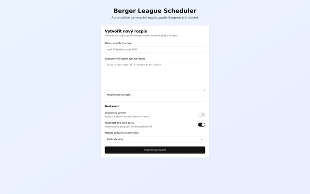 League Schedule App