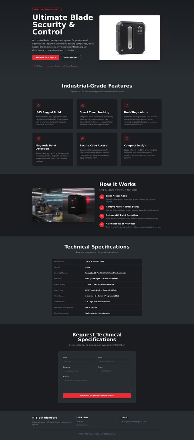 KTS-Schaduwbord Landing