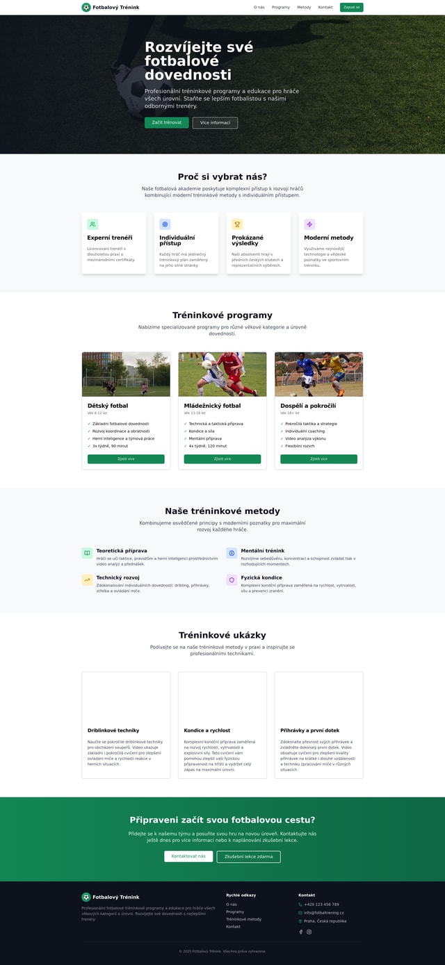 Football Training Web
